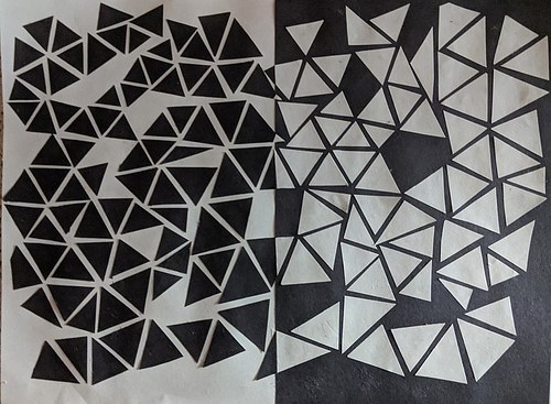 Triangle Collage in Black and White