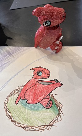 Stuffie Inspired Art: Friendly Dragon