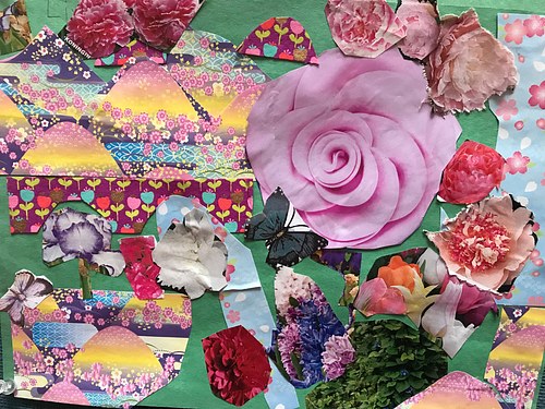 First Grade Art Integration with Food & Farming Unit: Dream Garden Pollinator Collage