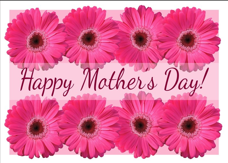 Pink Gerbers Happy Mother's Day Card