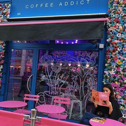 Window mural for Coffee Addict, London.