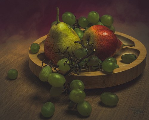 Pears and grape 