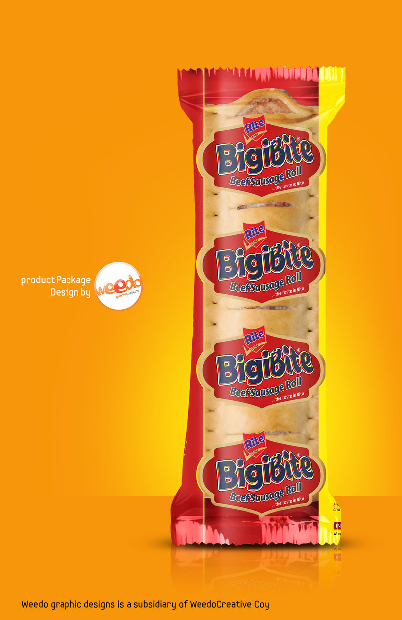 BigiBite Sausage Roll Package Design
