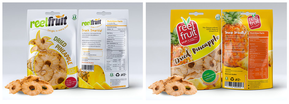 Concept Design for ReelFruit Dried Pineapple