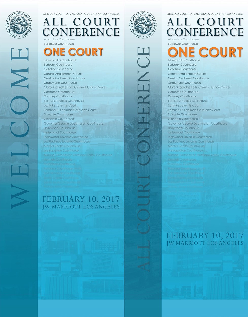 Los Angeles Superior Court - One Court Conference Banner Stands