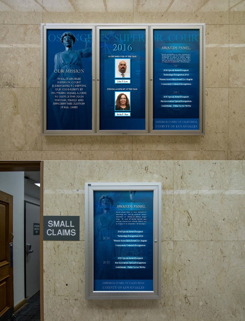 Los Angles Superior Court - Court Achievements Display Cases