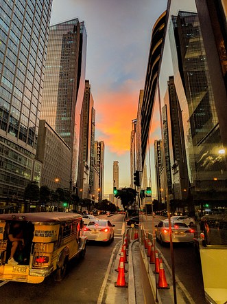 Golden Hour, Ayala Avenue, Makati, Philippines.