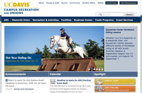 University of California at Davis Website 2014/15