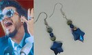 Superpower blue star earrings
