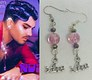 Roses pink love earrings