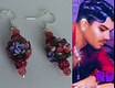 Roses ceramic flower earrings