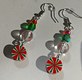 Christmas candy earrings