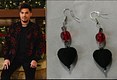 Velvet heart earrings
