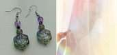 Feel Something purple rose earrings