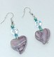 Love Don't purple and blue earrings