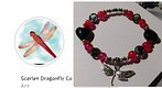 Scarlet dragonfly bracelet