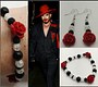 Le Vien En Rose earring and bracelet combo