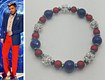 Starstruck red & blue sparkle bracelet