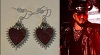 Vegas gothic heart earrings