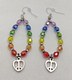 Pride rainbow peace earrrings