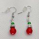 Red Christmas candy earrings 