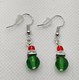 Green Christmas candy earrings 