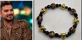 Gold leopard head rhinestone bracelet 