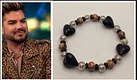 Black leopard heart bracelet 
