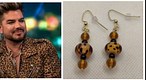 Amber leopard earrings 