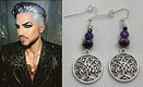 Purple Celtic tree of life earrings