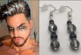 Gray tattoo earrings 