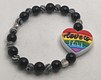 Love is love rainbow heart bracelet 