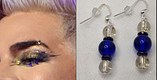 Royal blue & glitter earrings 