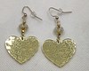 Golden leopard heart earrings 