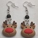 Red nose reindeer earrings
