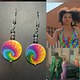 Superpower psychedelic earrings