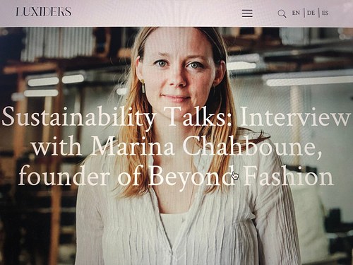 Sustainability Talks: Interview with Marina Chahboune, founder of Beyond Fashion