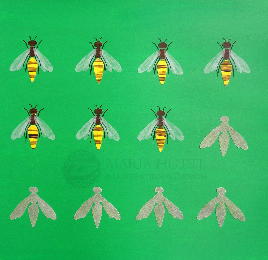 Illustration zum Weltbienentag (Illustration for World Bee Day)