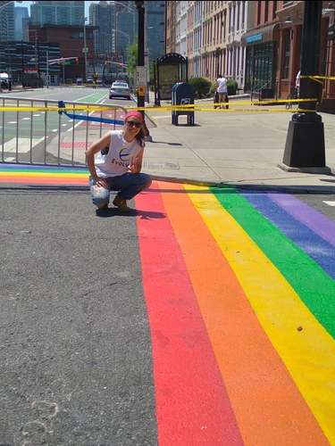 Hoboken- Pride Flag crosswalk