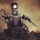 Steampunk war-machine concept art