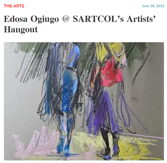 Edosa Ogiugo @ SARTCOL’s Artists’ Hangout
